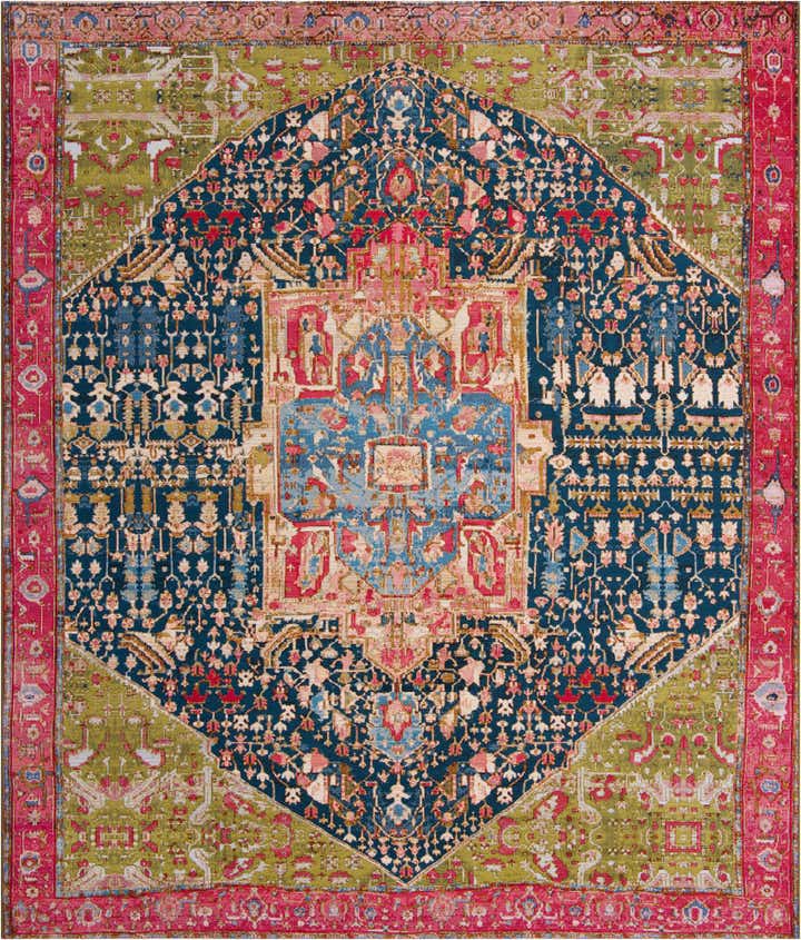 Multicolor 10' x 12' Traditional Indoor / Outdoor Rug | Rugs.com