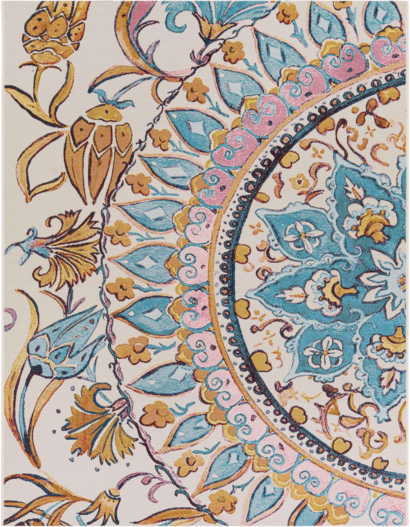 Primary image  5' x 8'  Washable Traditional Indoor / Outdoor Rug