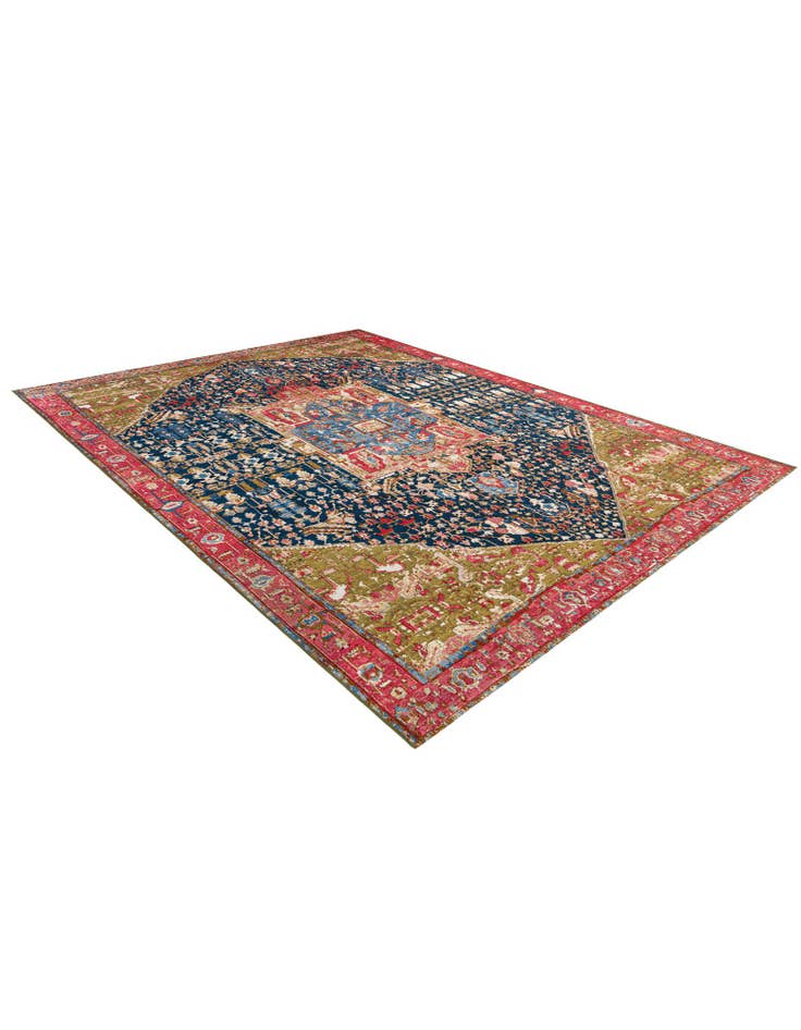 Detail image of  9' x 12'  Washable Traditional Indoor / Outdoor Rug