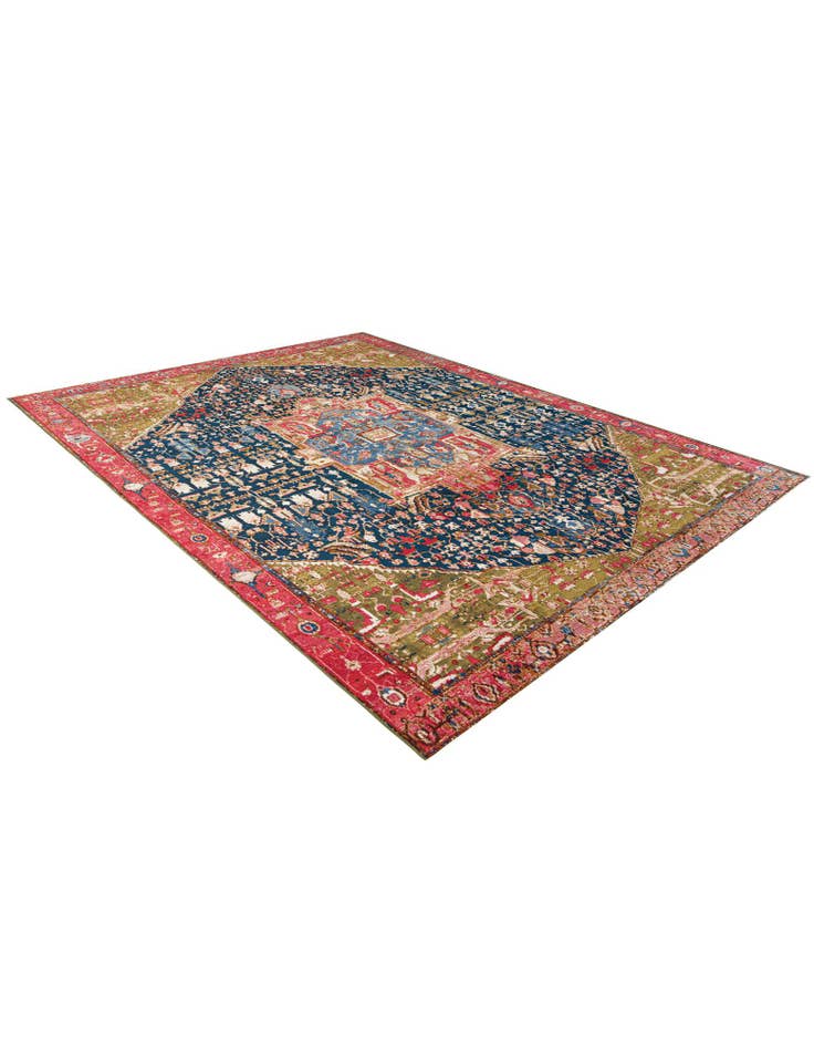 Detail image of  9' x 12'  Washable Traditional Indoor / Outdoor Rug