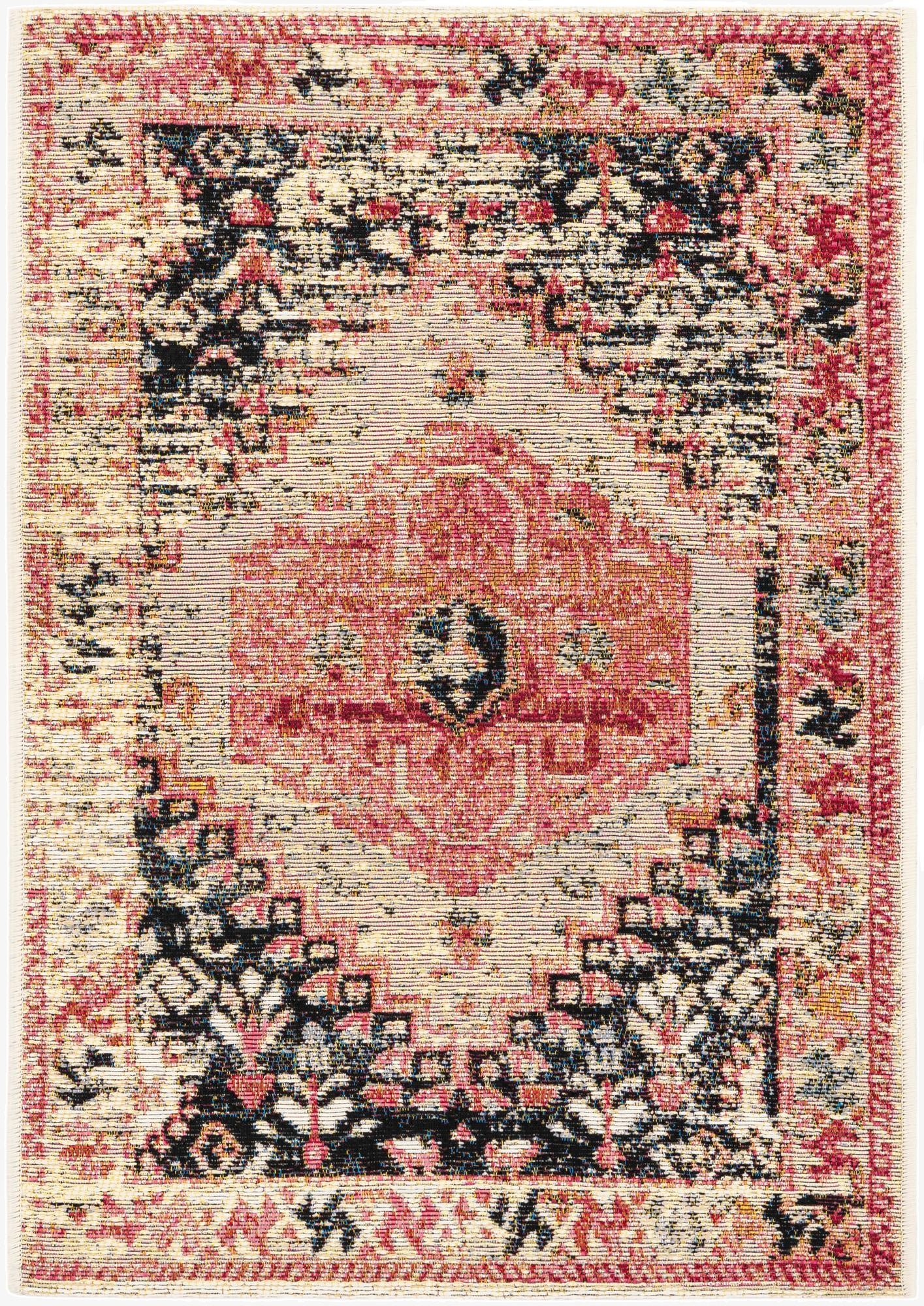  2' x 3'  Washable Traditional Indoor / Outdoor Rug