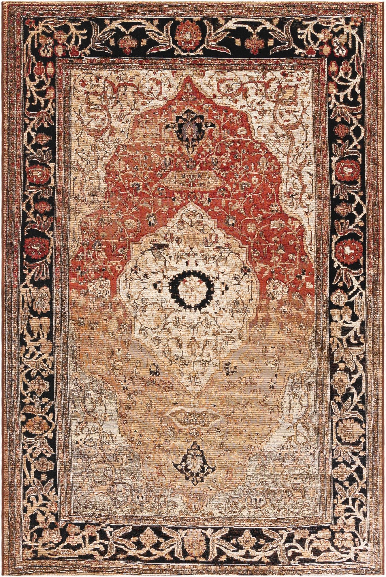  6' x 9'  Washable Traditional Indoor / Outdoor Rug