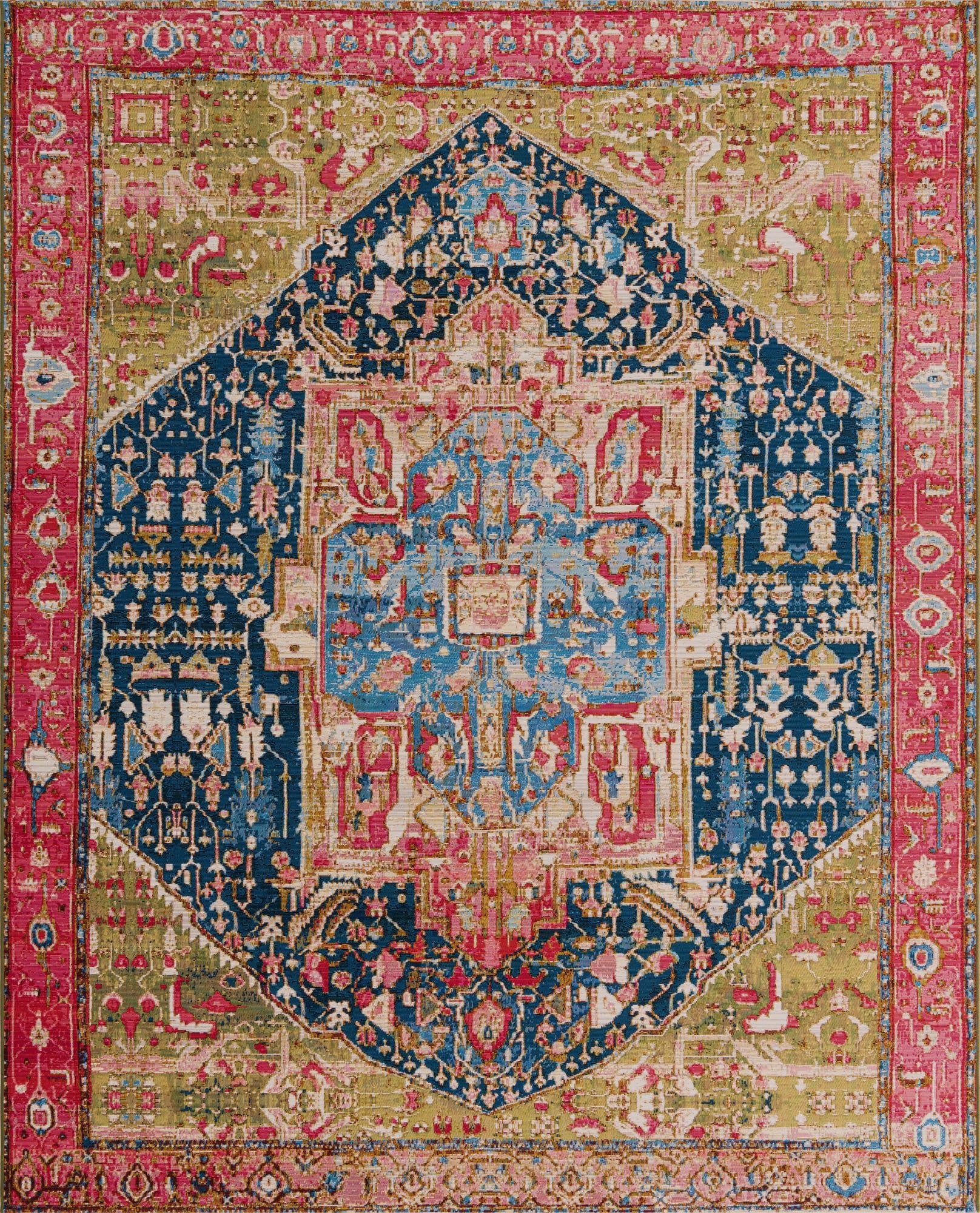  7' 10 x 10'  Washable Traditional Indoor / Outdoor Rug