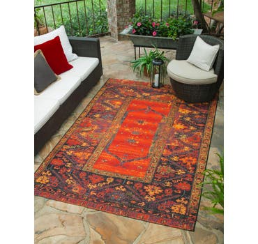 Multicolor 6' x 9' Tribal Indoor / Outdoor Rug | Rugs.com
