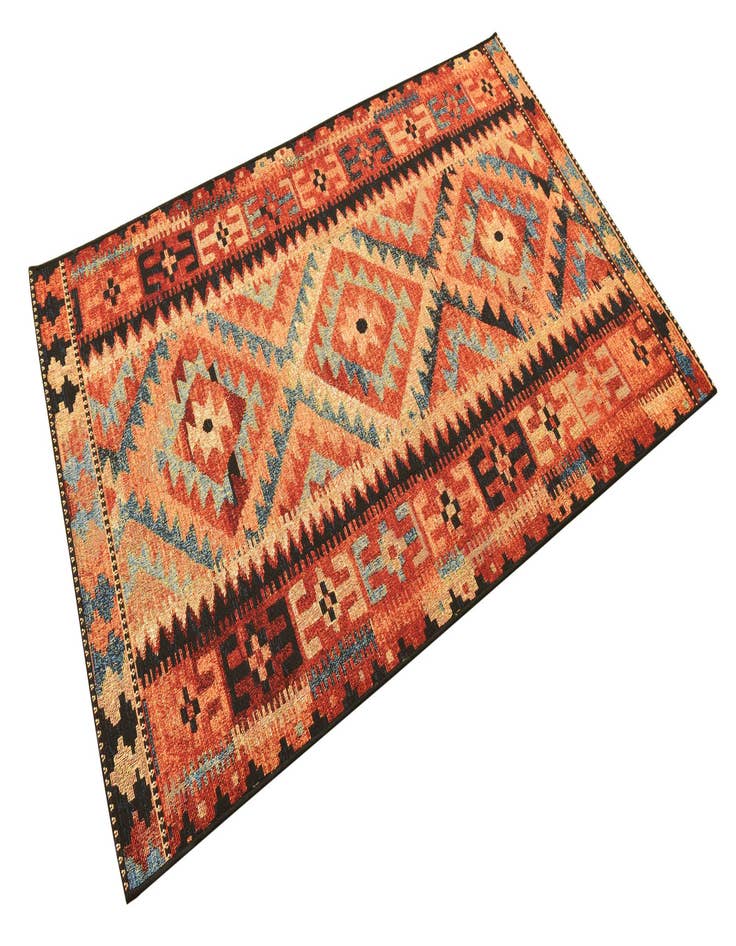 Detail image of  3' 3 x 5' 3  Washable Tribal Indoor / Outdoor Rug