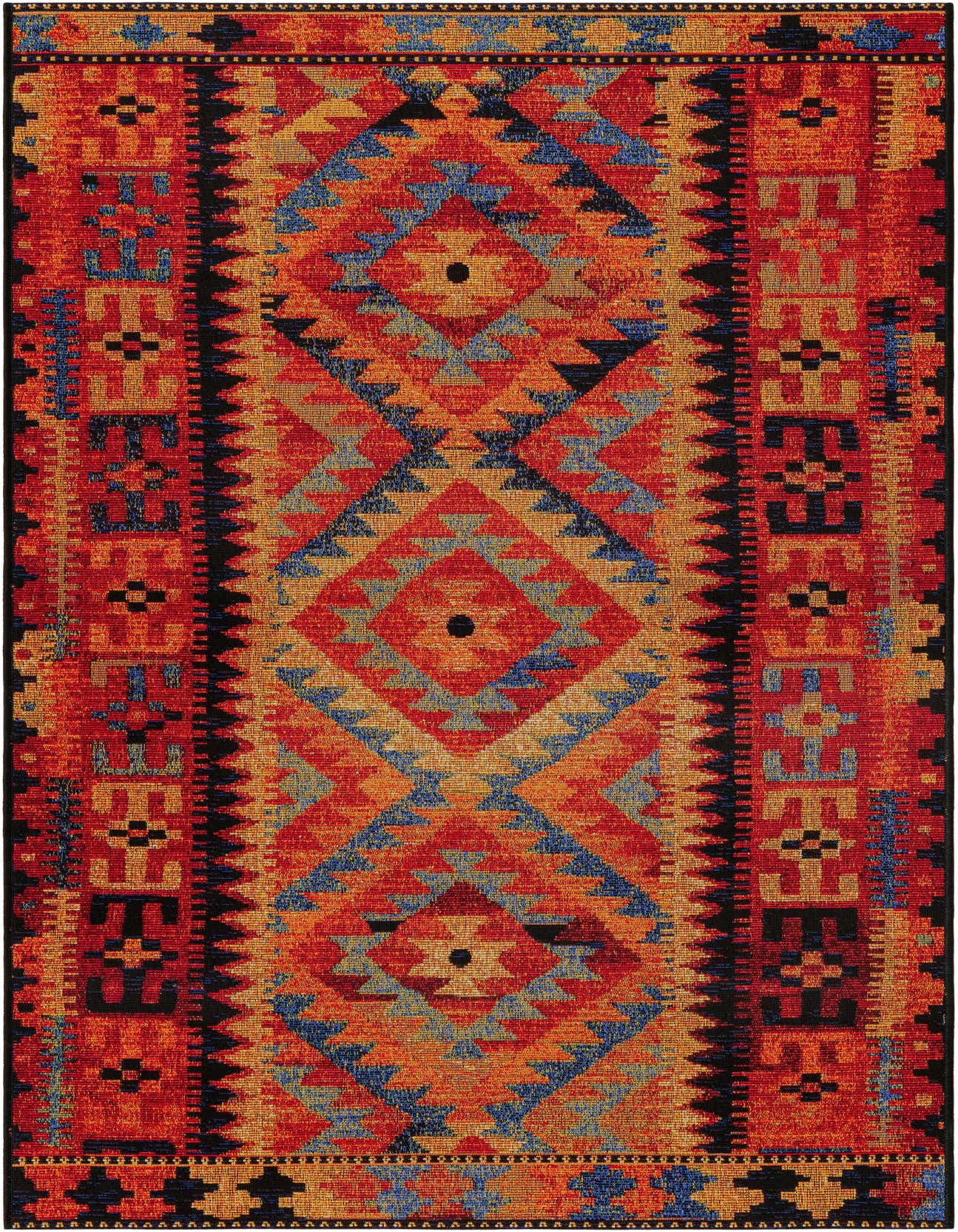 Primary image of  3' 3 x 5' 3  Washable Tribal Indoor / Outdoor Rug