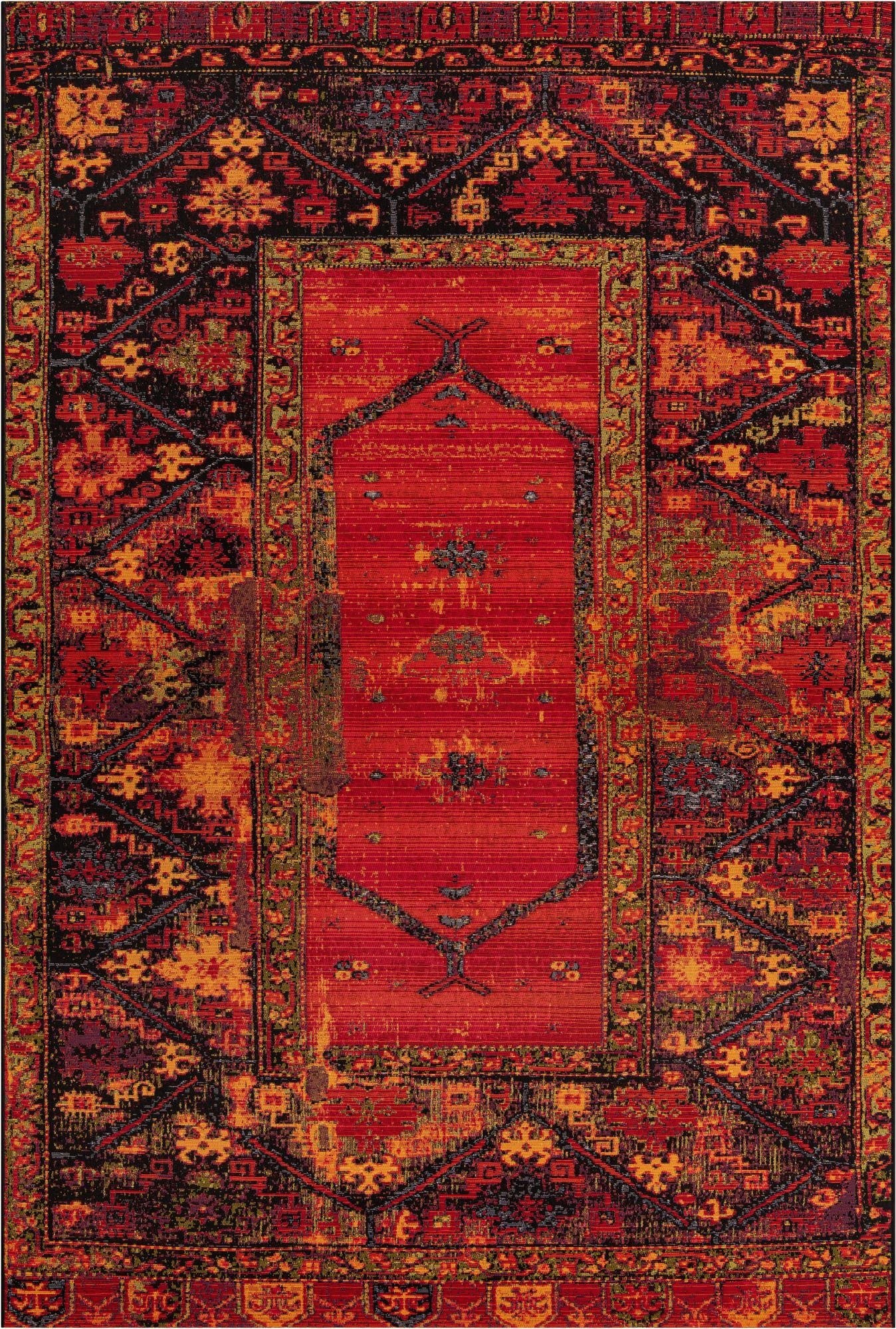  6' x 9'  Washable Tribal Indoor / Outdoor Rug