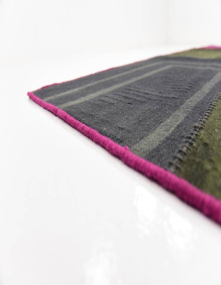 Detail image of  7' 3 x 10'  Hand Woven Patchwork Wool Rug