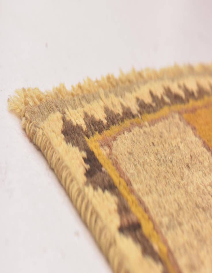 Detail image of 3' 5 x 4' 10 Hand Knotted Shiraz-Gabbeh Persian Wool Rug