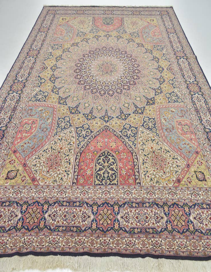 Detail image of  9' 6 x 13' 4  Hand Knotted Tabriz Persian Rug
