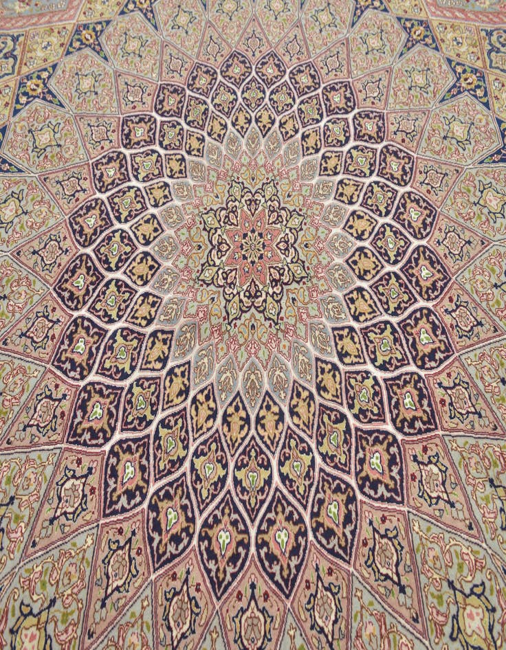Detail image of  9' 6 x 13' 4  Hand Knotted Tabriz Persian Rug