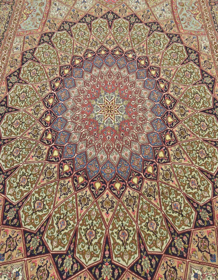 Detail image of  8' 3 x 11' 8  Hand Knotted Tabriz Persian Rug
