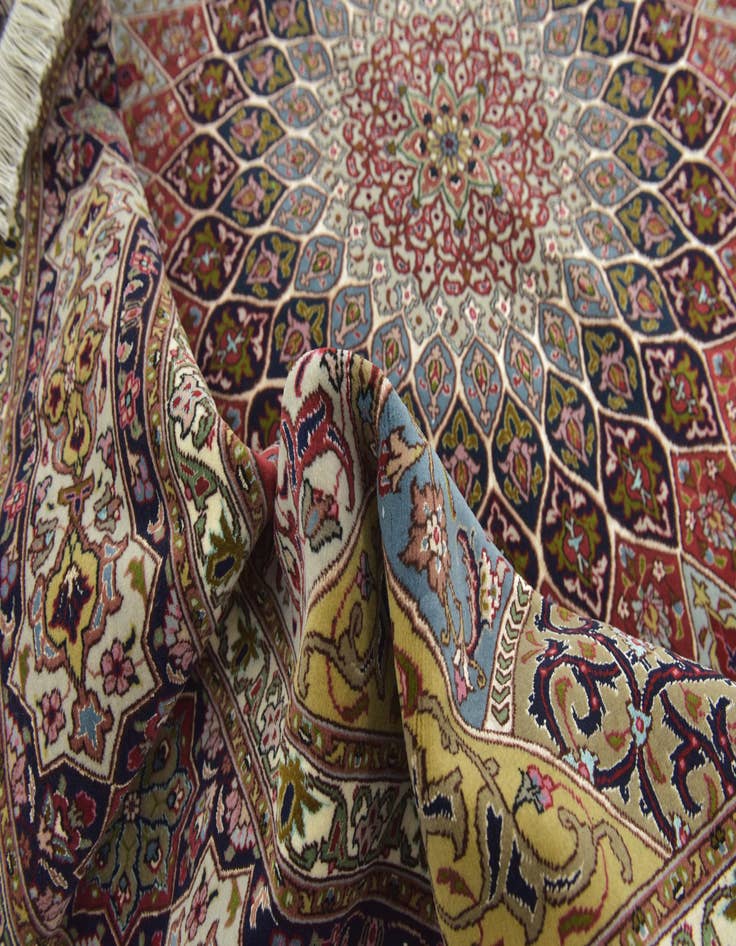 Detail image of  6' 8 x 8' 6  Hand Knotted Tabriz Persian Rug