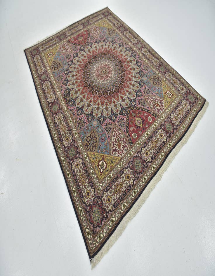 Detail image of  6' 8 x 8' 6  Hand Knotted Tabriz Persian Rug