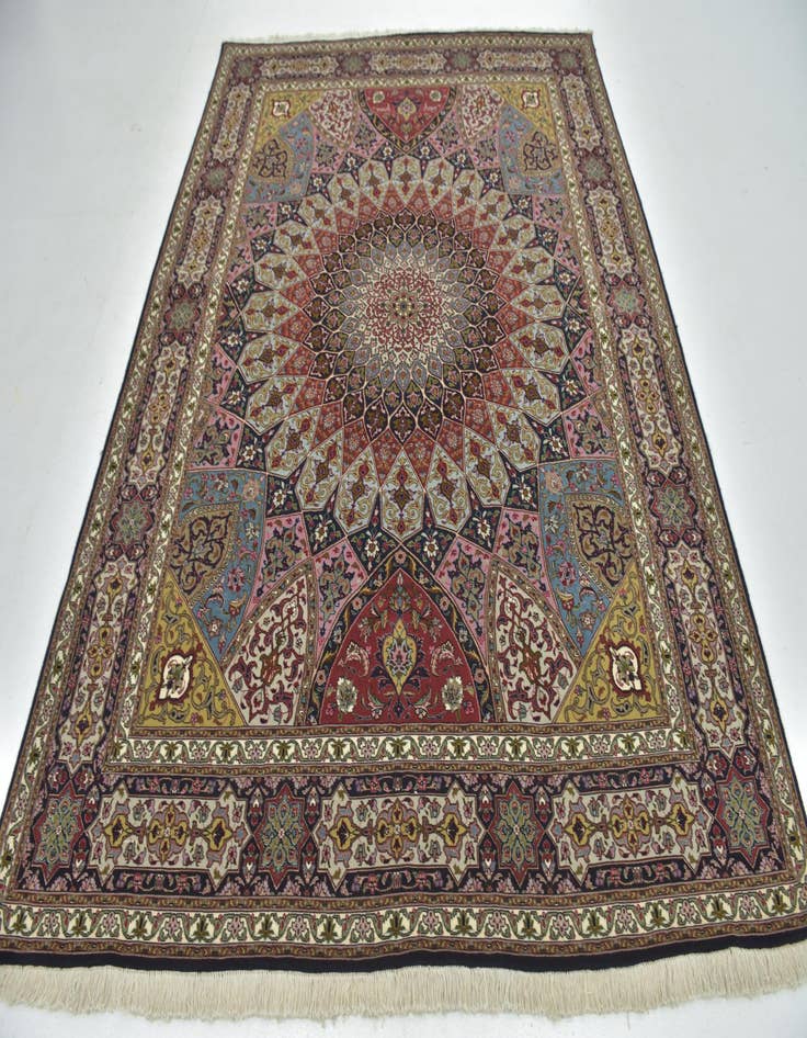 Detail image of  6' 8 x 8' 6  Hand Knotted Tabriz Persian Rug