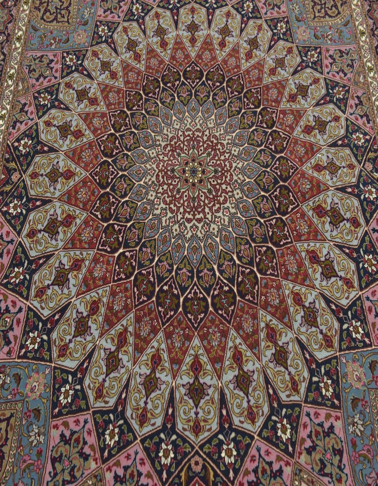 Detail image of  6' 8 x 8' 6  Hand Knotted Tabriz Persian Rug