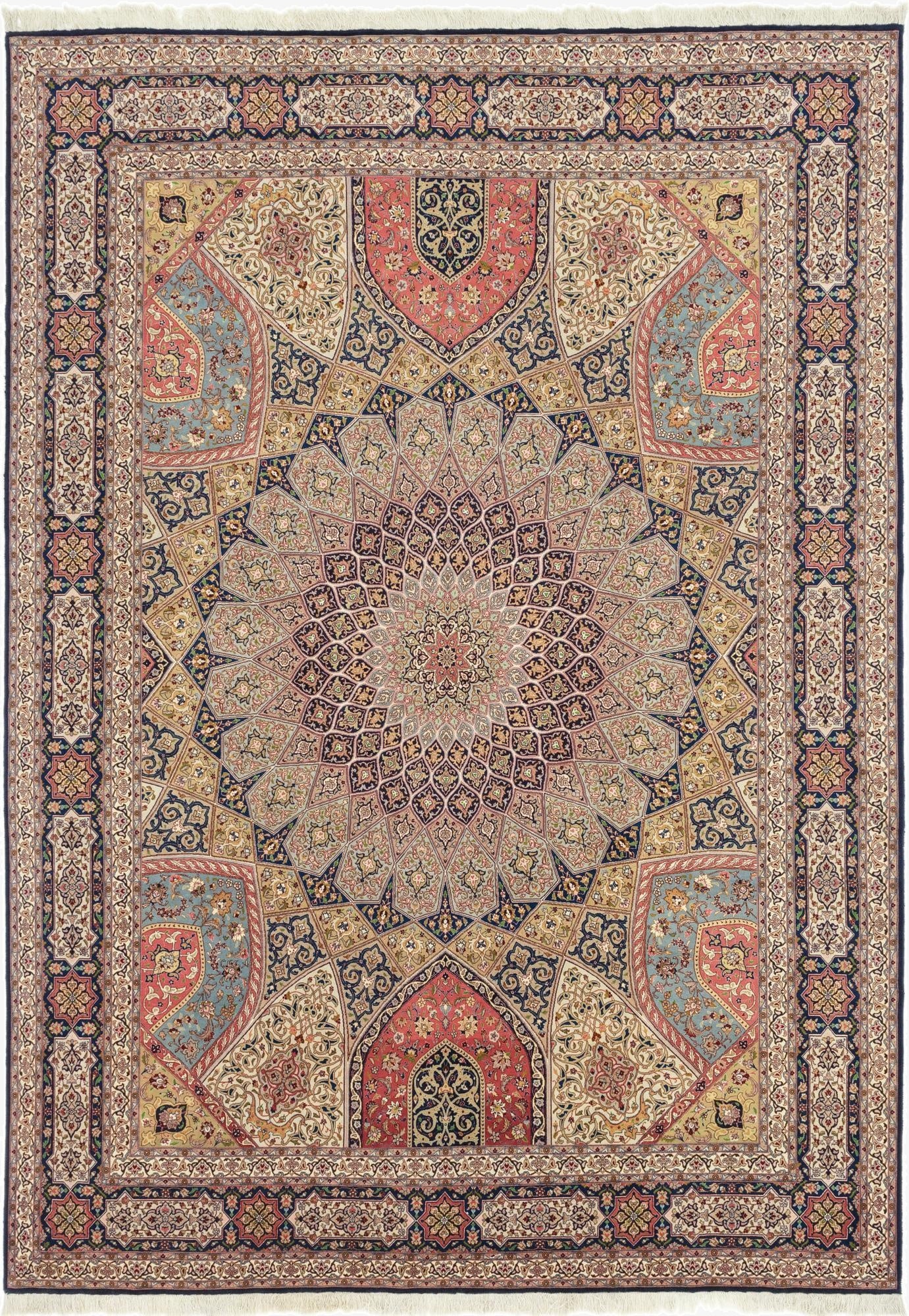  9' 6 x 13' 4  Hand Knotted Tabriz Persian Rug