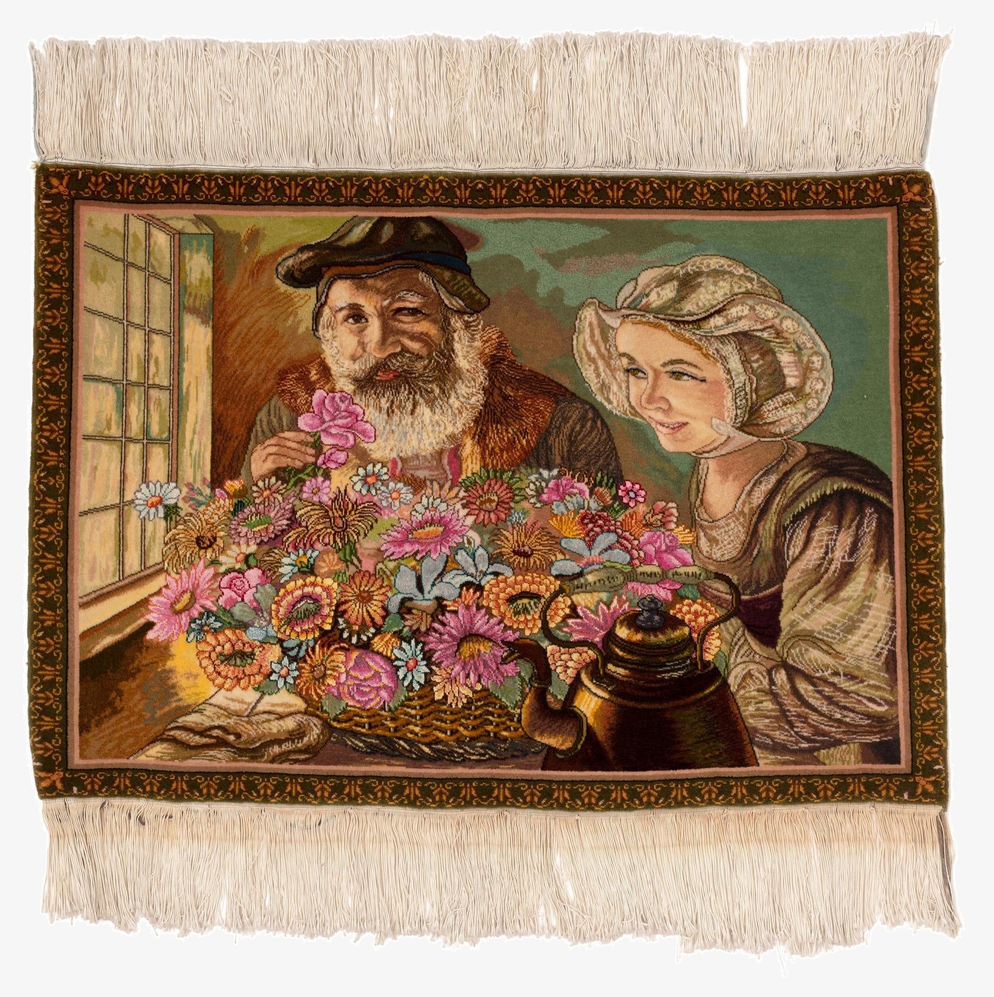  2' x 2' 9 Tabriz Wool Rug