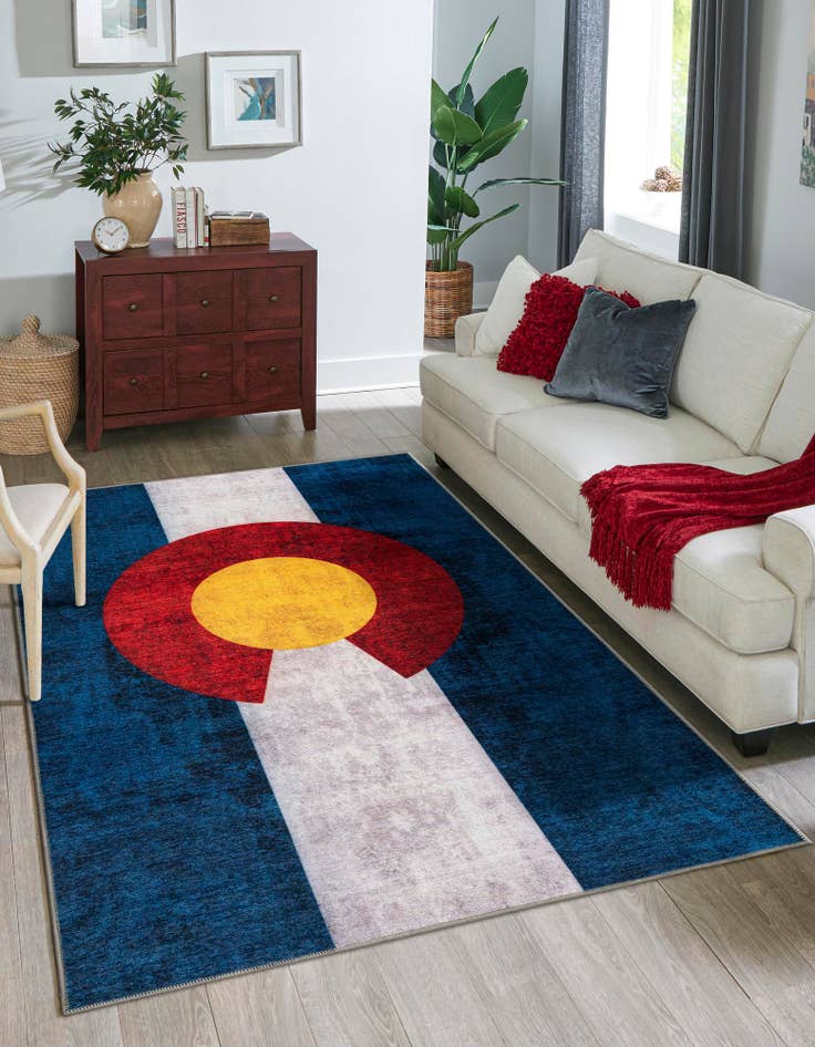 Detail image of  4' x 6' Colorado The Flag Collection Rug