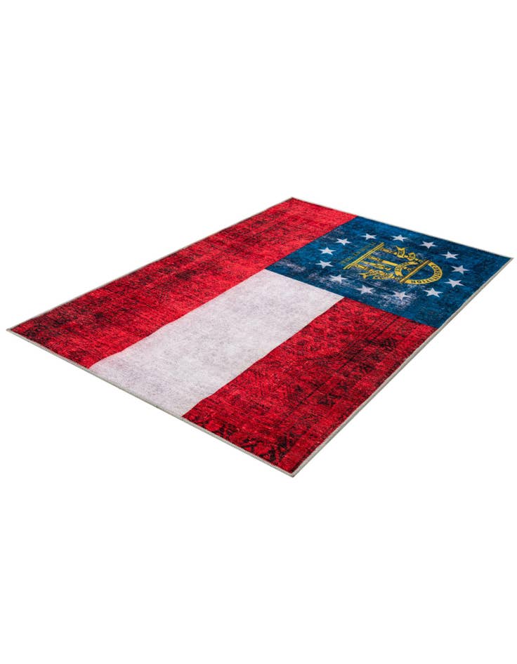 Detail image of  4' x 6' Georgia The Flag Collection Rug