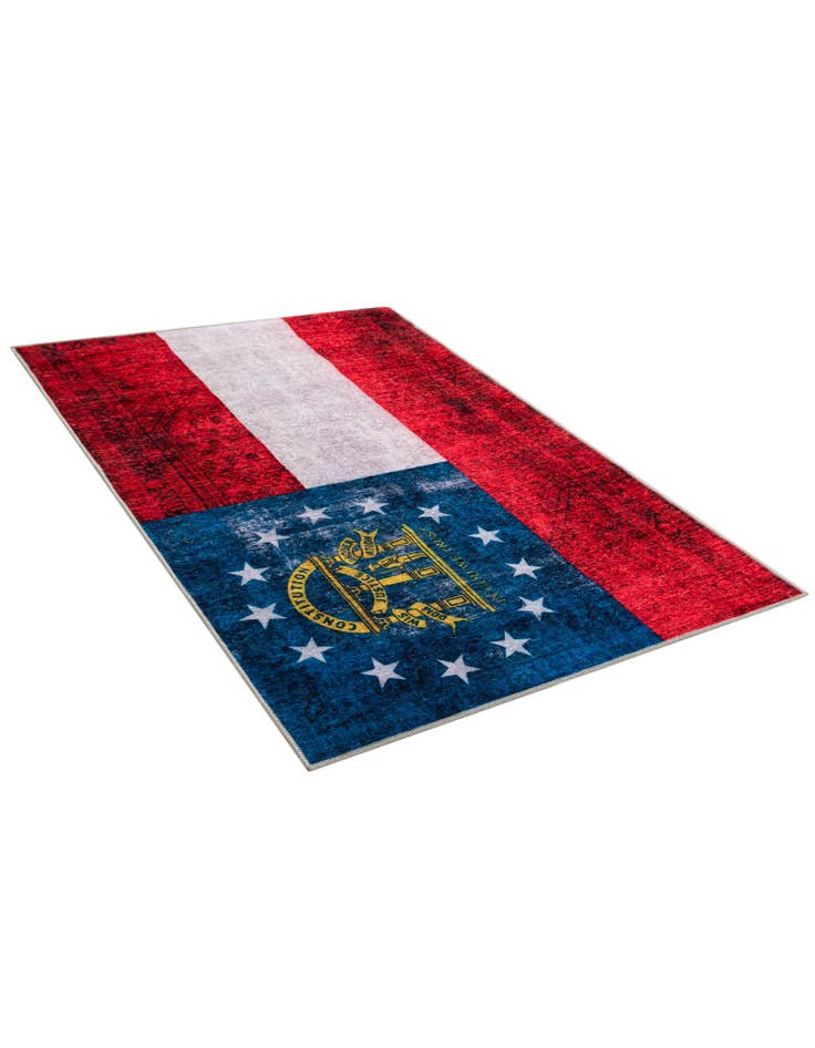 Detail image of  4' x 6' Georgia The Flag Collection Rug