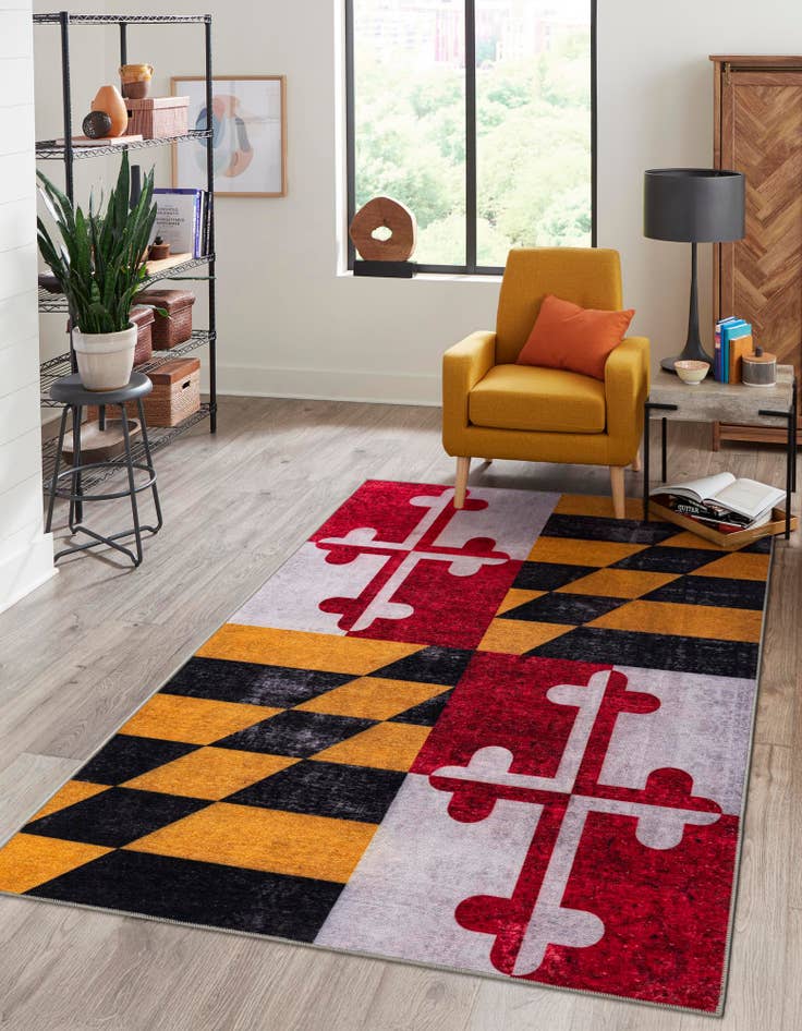 Detail image of  8' x 11' Maryland The Flag Collection Rug