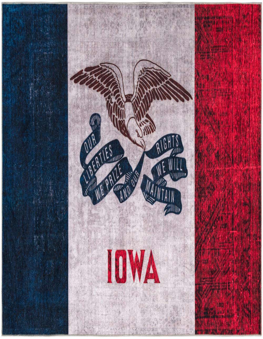 Primary image  9' x 12' Iowa The Flag Collection Rug