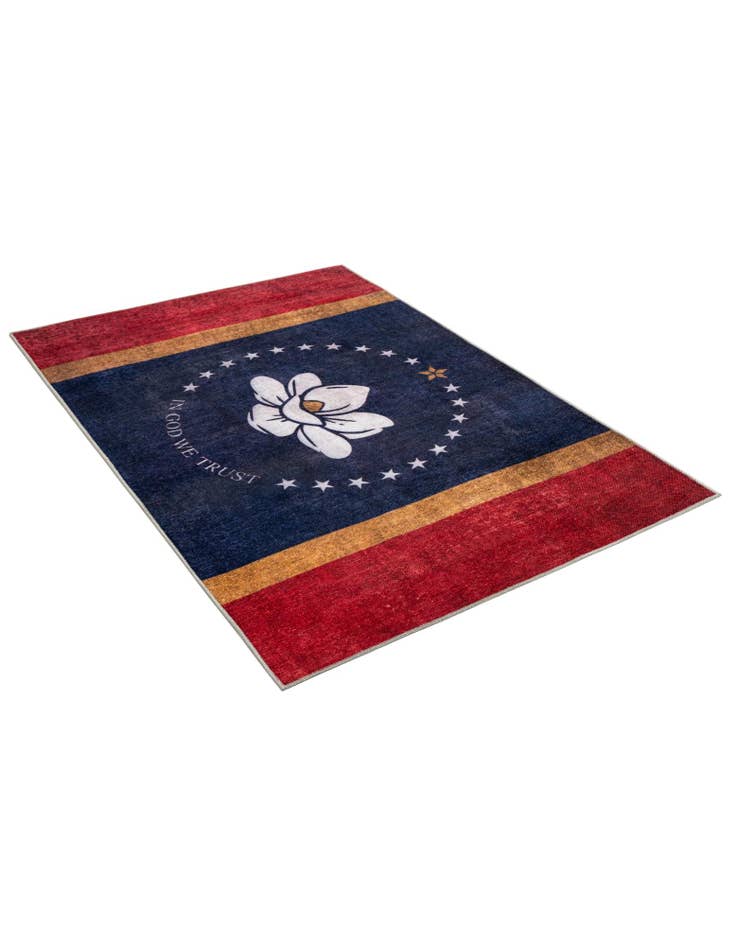 Detail image of  4' x 6' Mississippi The Flag Collection Rug