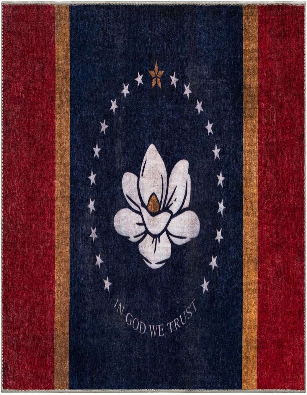 Primary image  8' x 10' Mississippi The Flag Collection Rug