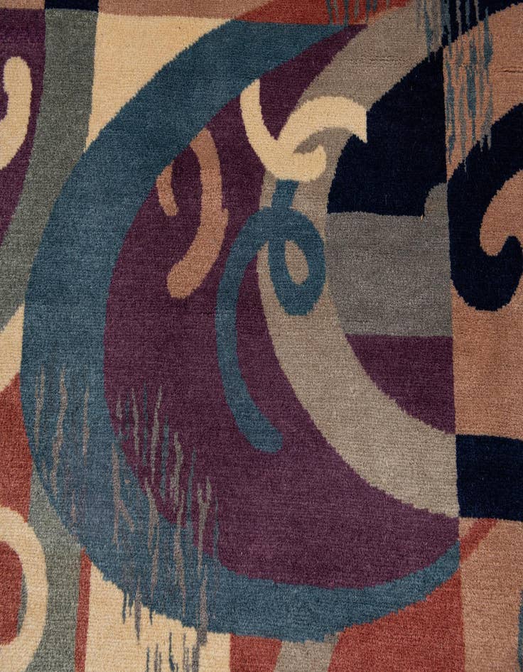 Detail image of  5' 6 x 8'  Hand Knotted Tibet Wool Rug