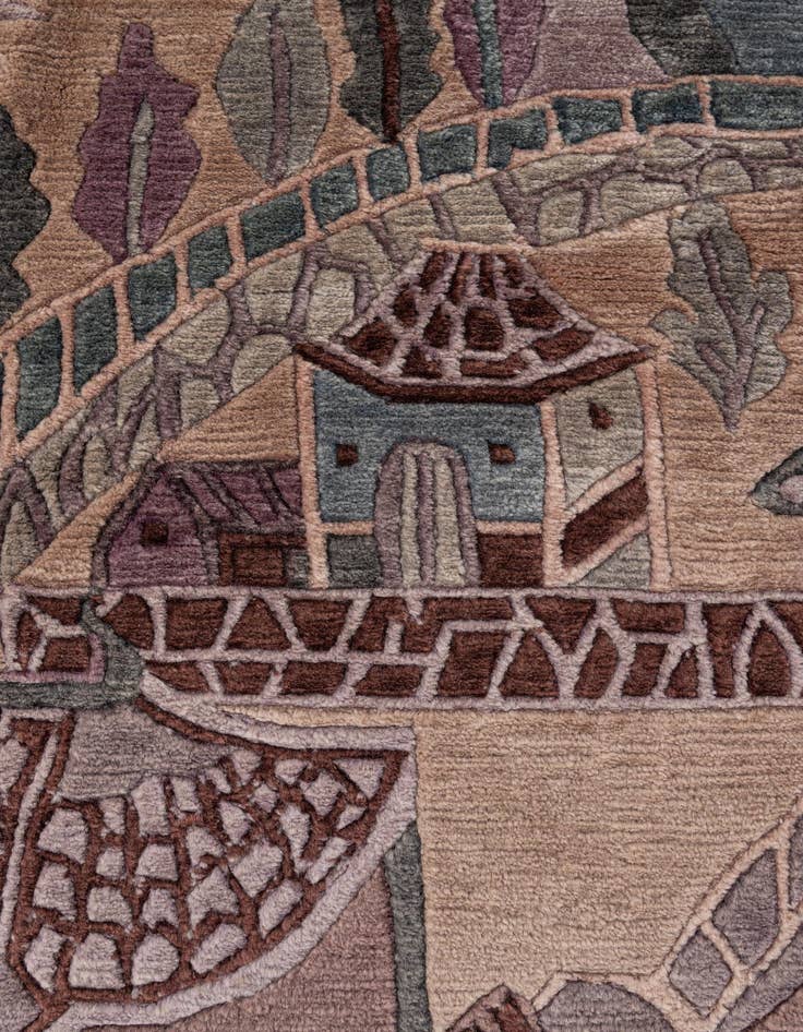 Detail image of  10' x 12' 11  Hand Knotted Tibet Wool Rug