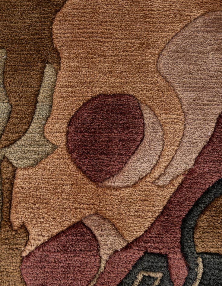 Detail image of  4' x 5' 8  Hand Knotted Tibet Wool Rug