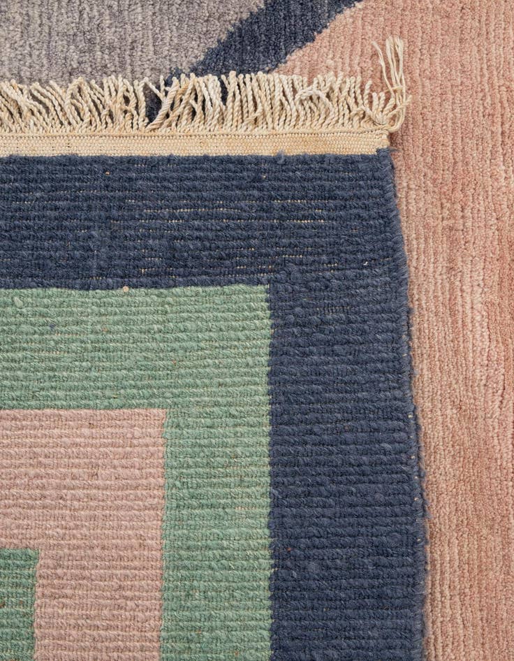 Detail image of  6' 8 x 8' 4  Hand Knotted Tibet Wool Rug