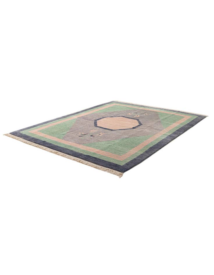 Detail image of  6' 8 x 8' 4  Hand Knotted Tibet Wool Rug