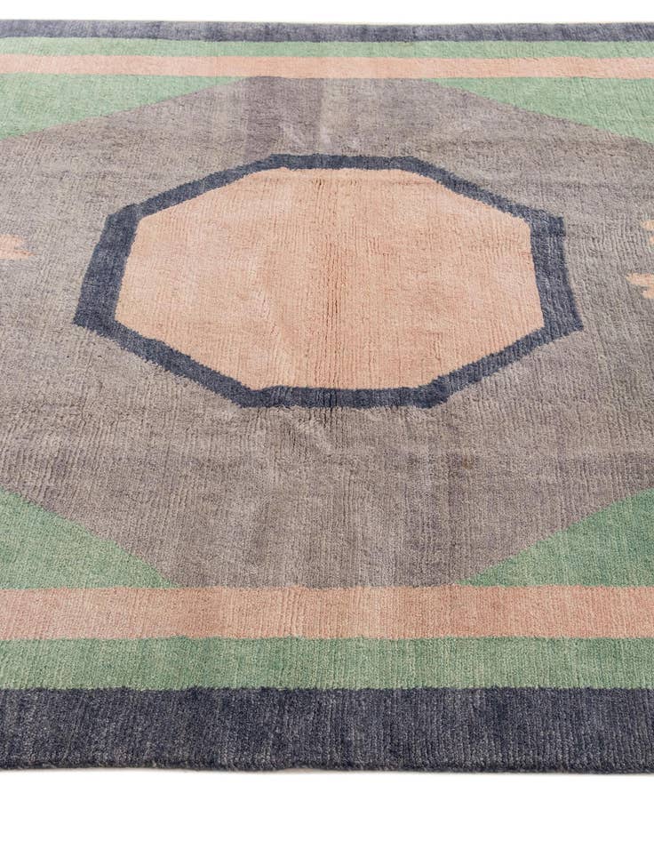 Detail image of  6' 8 x 8' 4  Hand Knotted Tibet Wool Rug