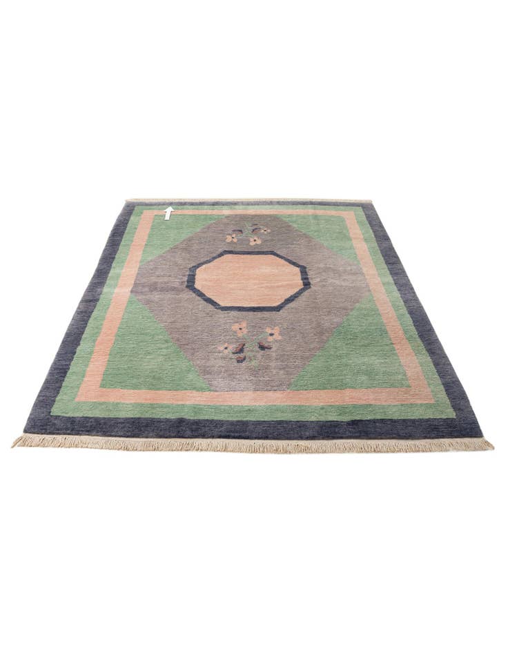 Detail image of  6' 8 x 8' 4  Hand Knotted Tibet Wool Rug