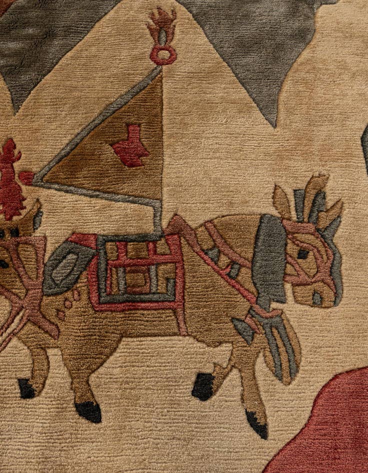 Detail image of  8' 4 x 11'  Hand Knotted Tibet Wool Rug