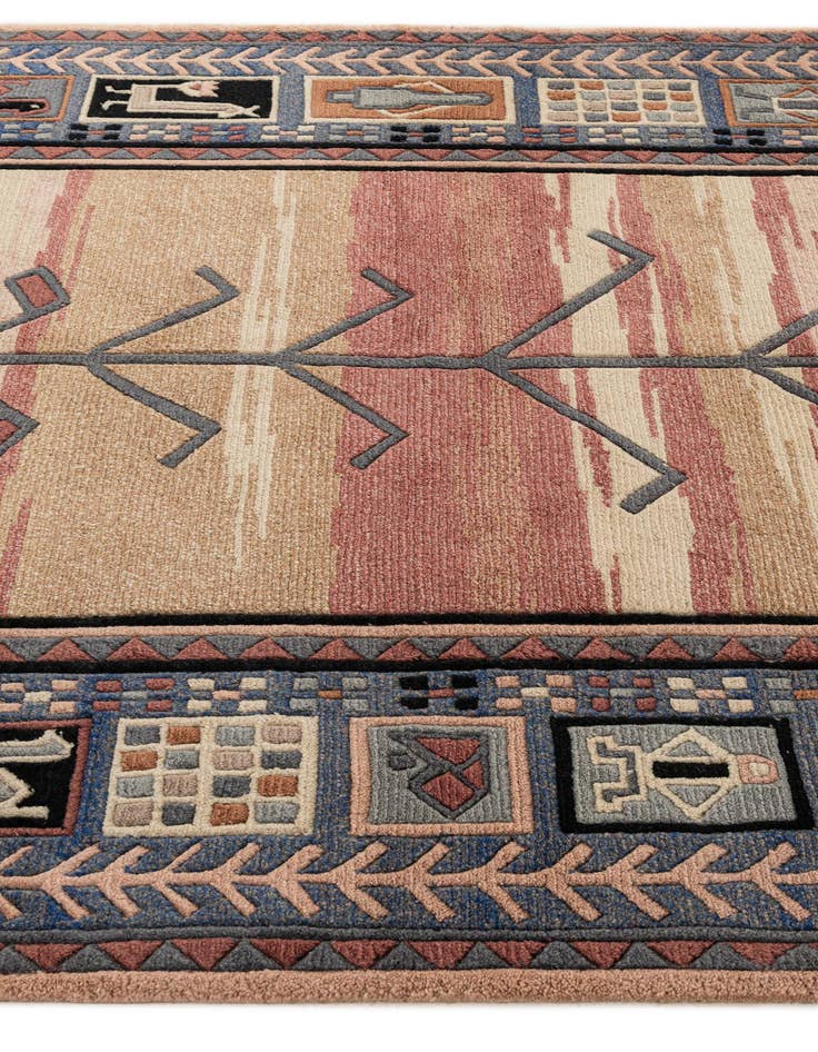 Detail image of  5' 8 x 7' 7  Hand Knotted Tibet Wool Rug