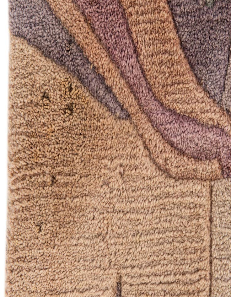 Detail image of  5' 9 x 8'  Hand Knotted Tibet Wool Rug