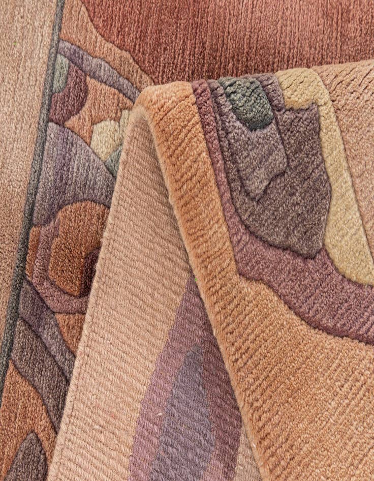 Detail image of  5' 9 x 8'  Hand Knotted Tibet Wool Rug