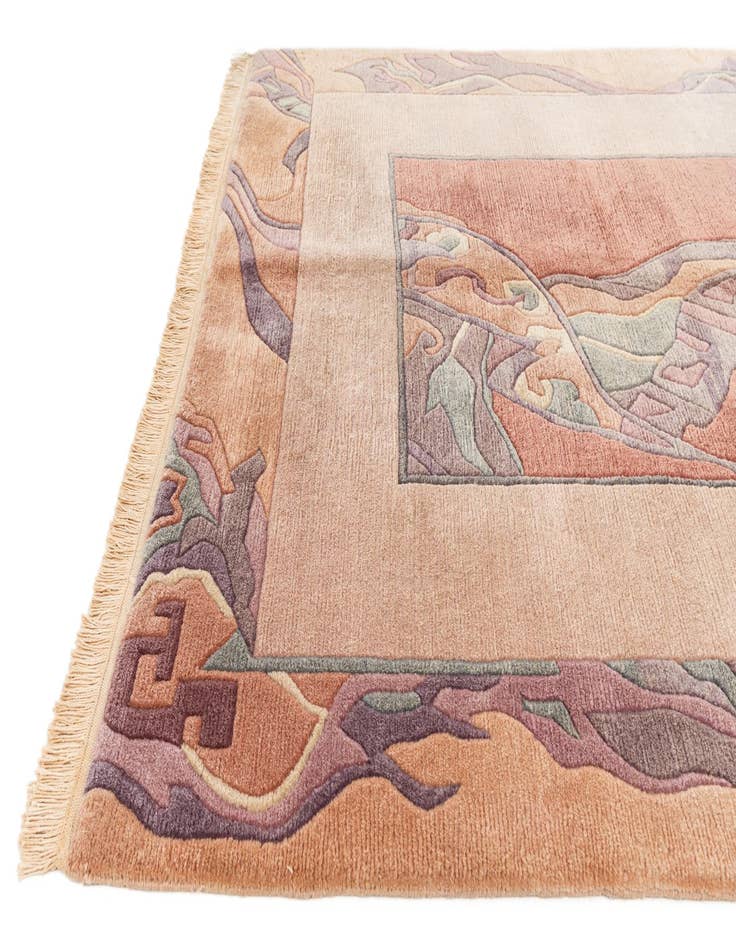 Detail image of  5' 9 x 8'  Hand Knotted Tibet Wool Rug