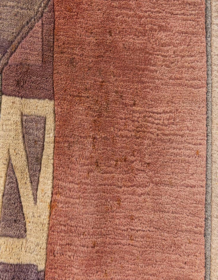 Detail image of  5' 9 x 8'  Hand Knotted Tibet Wool Rug