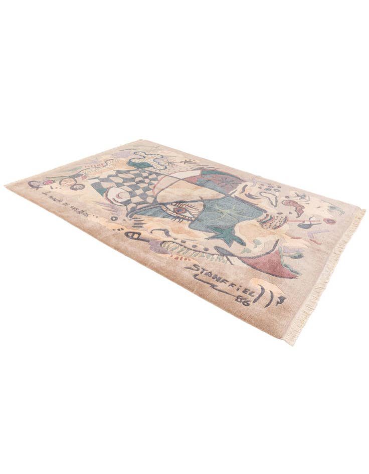 Detail image of  5' 6 x 8' 1  Hand Knotted Tibet Wool Rug