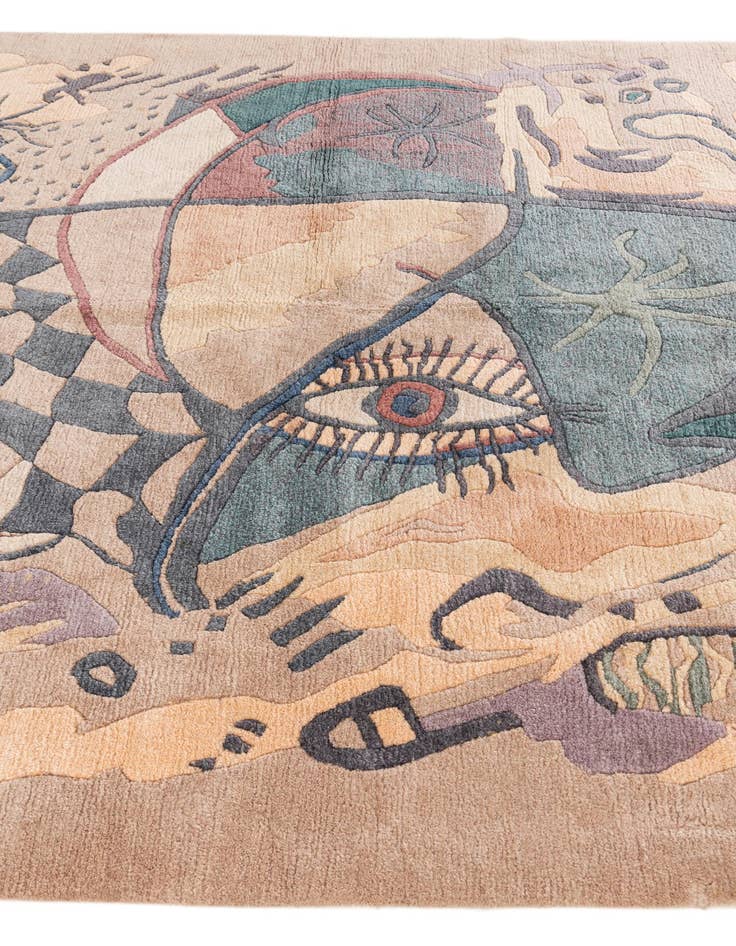Detail image of  5' 6 x 8' 1  Hand Knotted Tibet Wool Rug