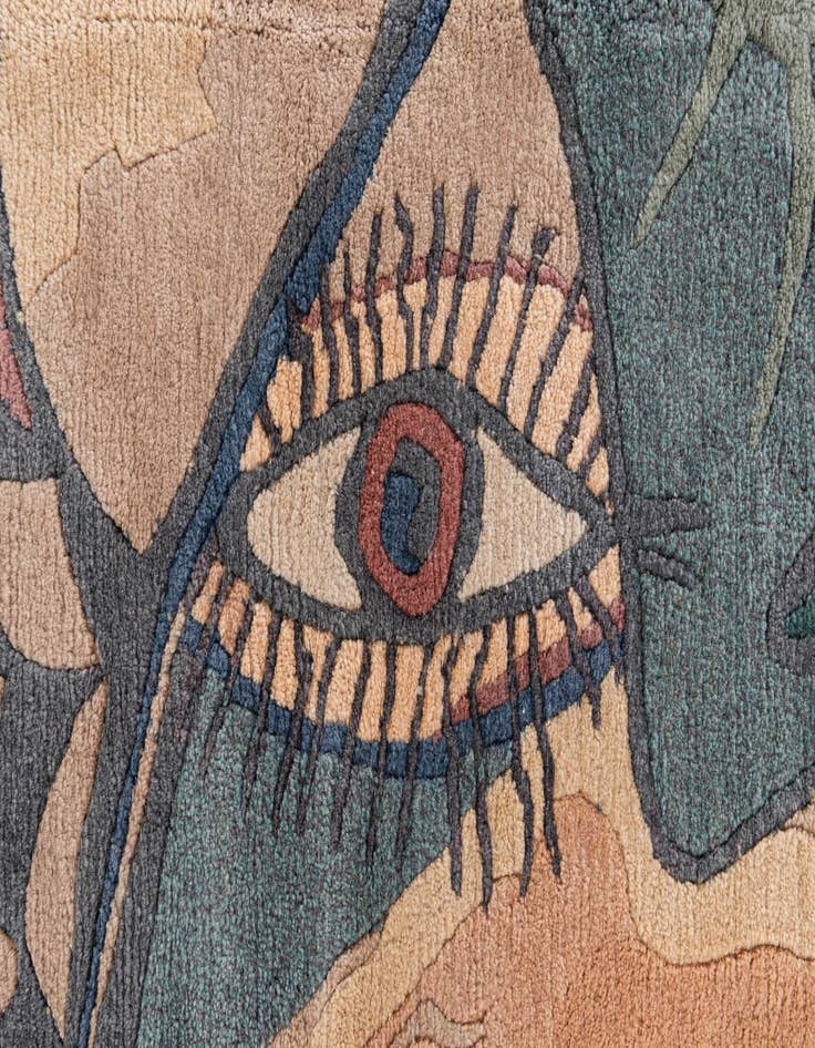 Detail image of  5' 6 x 8' 1  Hand Knotted Tibet Wool Rug