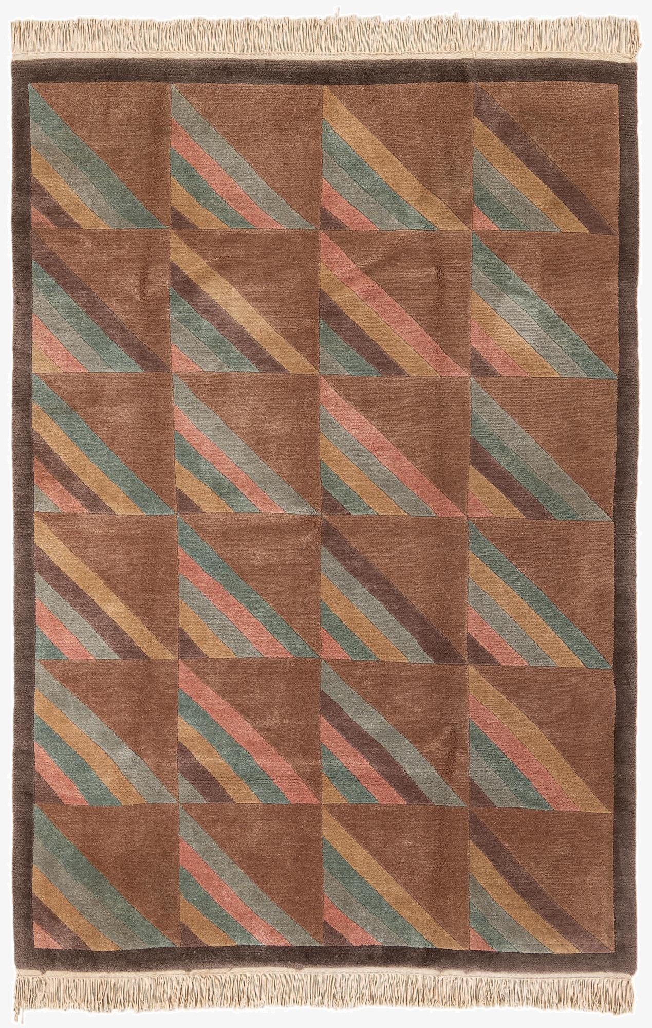  5' 6 x 8' 1  Hand Knotted Tibet Wool Rug