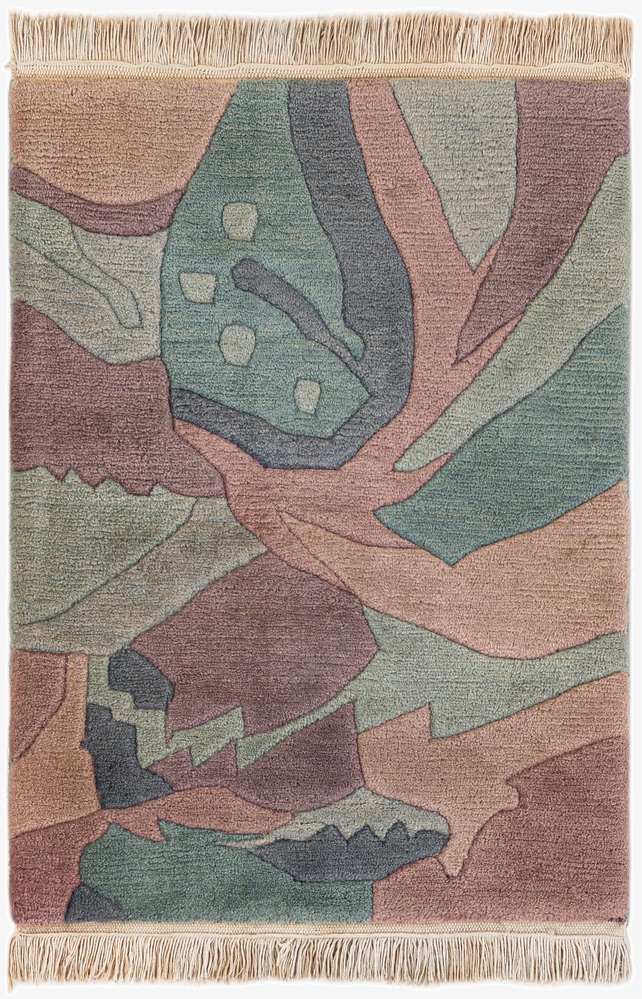  2' 1 x 2' 11  Hand Knotted Tibet Wool Rug