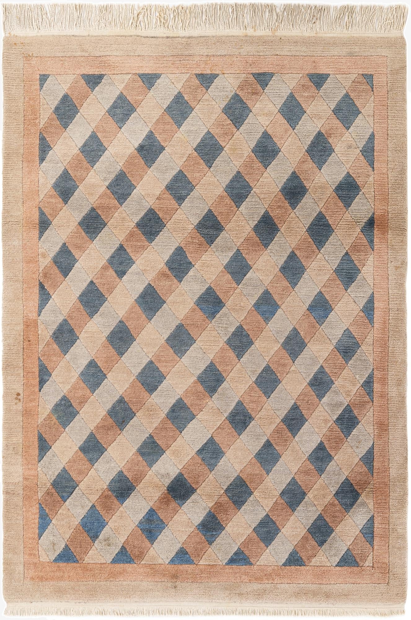  4' 7 x 6' 4  Hand Knotted Tibet Wool Rug