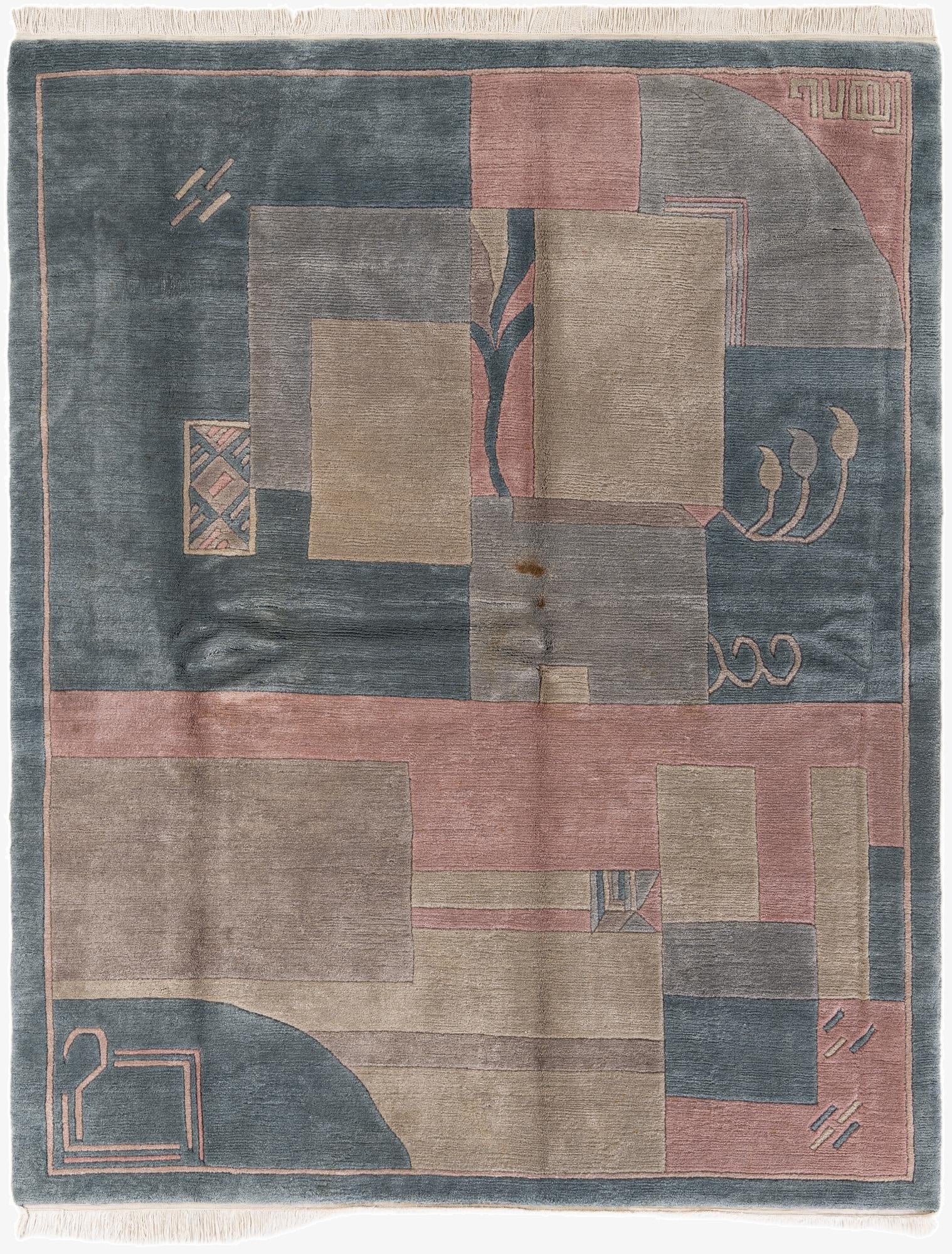  6' 7 x 8' 4  Hand Knotted Tibet Wool Rug