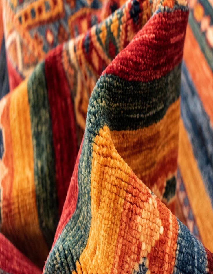 Detail image of  7' 1 x 9' 7 Torkman Wool Rug